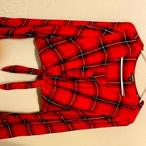 Plaid red and black shirt
